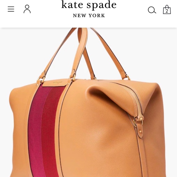 Kate Spade RACING STRIPE FAYE LARGE WEEKENDER - Picture 10 of 12